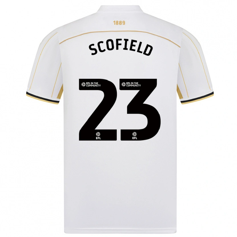 Danxen Niño Camiseta Connie Scofield #23 Blanco Oro 2ª Equipación 2025/26 La Camisa México