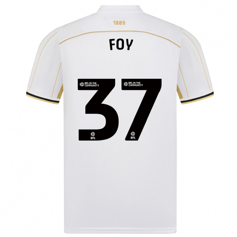 Danxen Niño Camiseta Grace Foy #37 Blanco Oro 2ª Equipación 2025/26 La Camisa México