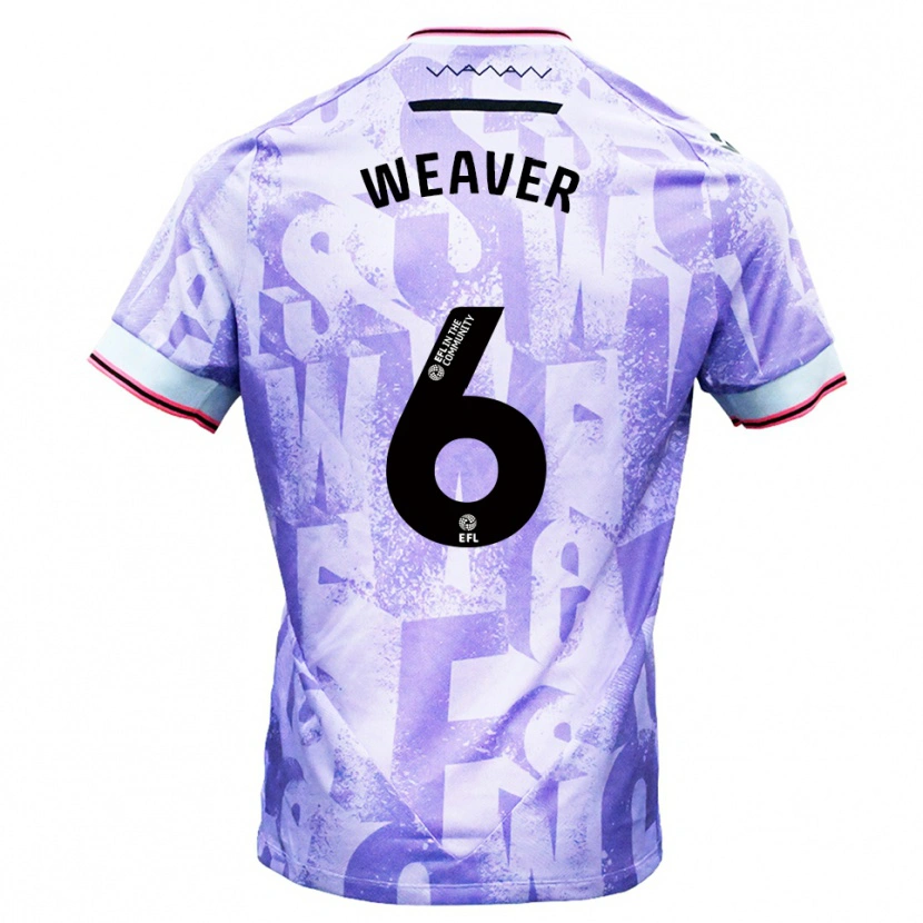 Danxen Niño Camiseta Ernie Weaver #6 Lila Blanco 2ª Equipación 2025/26 La Camisa México