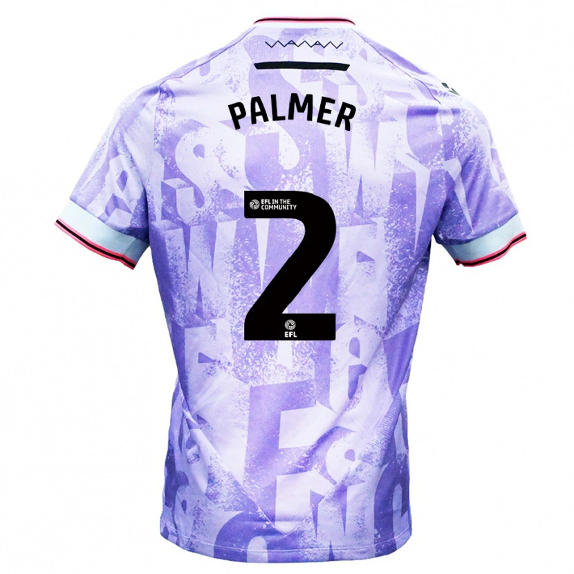 Danxen Niño Camiseta Liam Palmer #2 Lila Blanco 2ª Equipación 2025/26 La Camisa México
