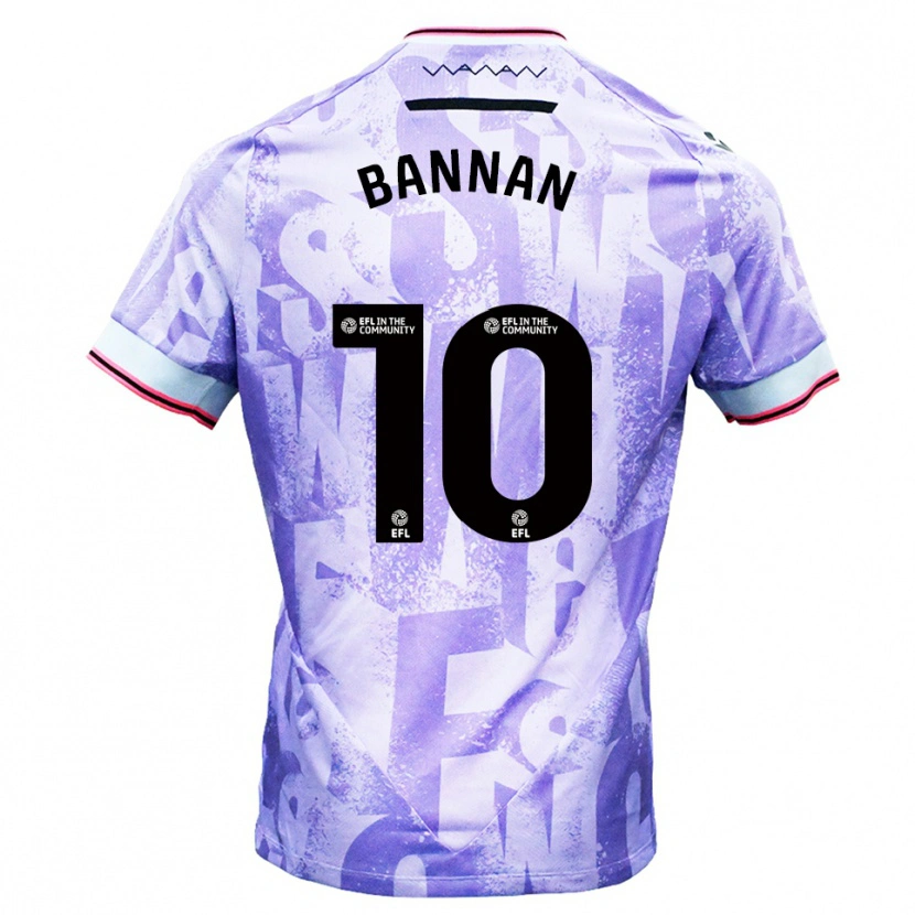 Danxen Niño Camiseta Barry Bannan #10 Lila Blanco 2ª Equipación 2025/26 La Camisa México