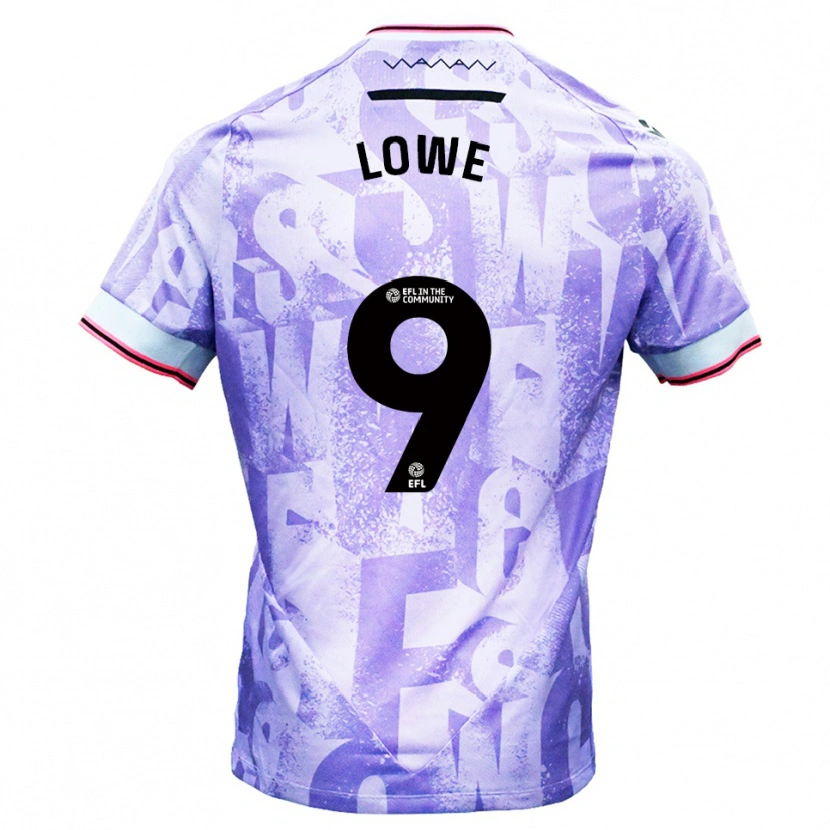 Danxen Niño Camiseta Jamal Lowe #9 Lila Blanco 2ª Equipación 2025/26 La Camisa México