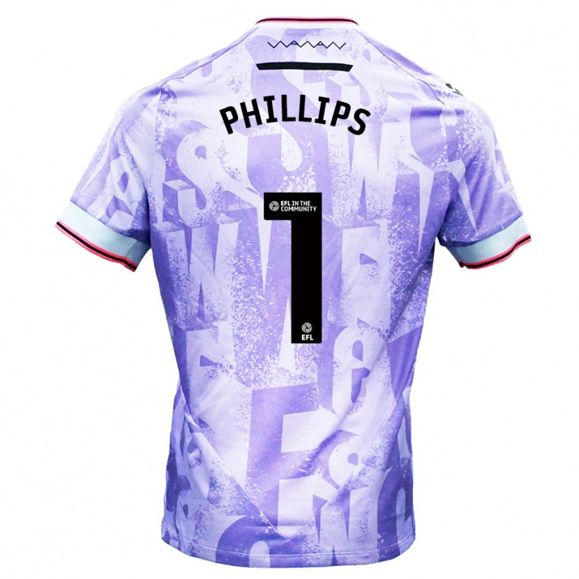 Danxen Niño Camiseta Jack Phillips #1 Lila Blanco 2ª Equipación 2025/26 La Camisa México