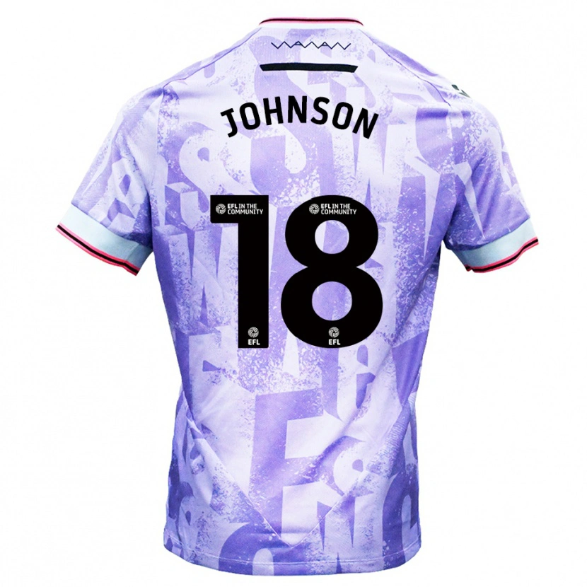 Danxen Niño Camiseta Marvin Johnson #18 Lila Blanco 2ª Equipación 2025/26 La Camisa México