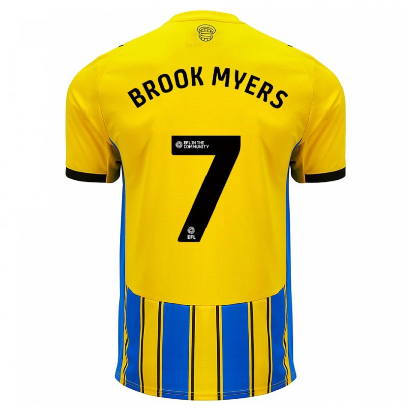 Danxen Niño Camiseta Brook Myers #7 Azul Amarillo 2ª Equipación 2025/26 La Camisa México