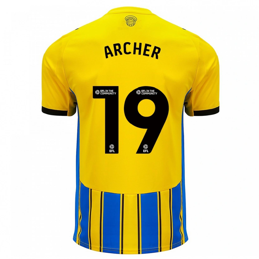 Danxen Niño Camiseta Cameron Archer #19 Azul Amarillo 2ª Equipación 2025/26 La Camisa México