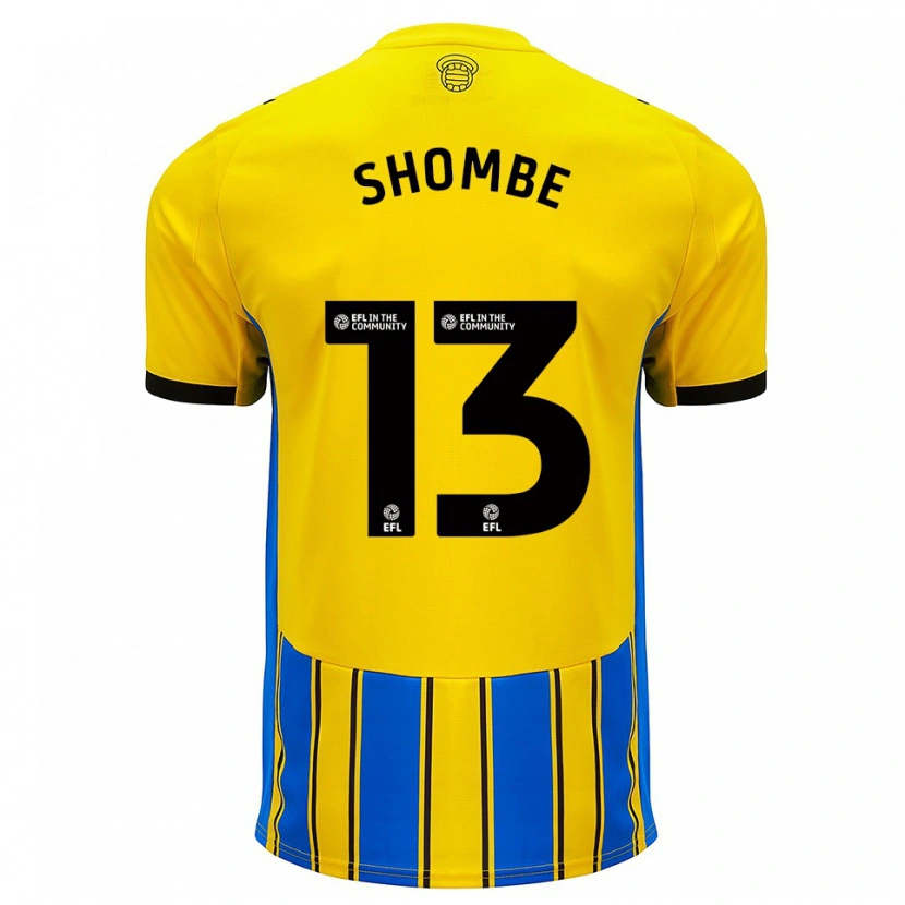 Danxen Niño Camiseta Khiani Shombe #13 Azul Amarillo 2ª Equipación 2025/26 La Camisa México