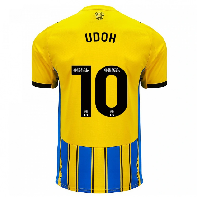 Danxen Niño Camiseta Victor Udoh #10 Azul Amarillo 2ª Equipación 2025/26 La Camisa México