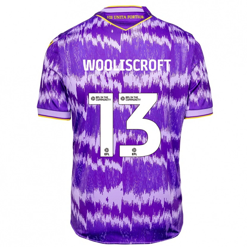 Danxen Niño Camiseta Morgan Wooliscroft #13 Púrpura Amarillo 2ª Equipación 2025/26 La Camisa México