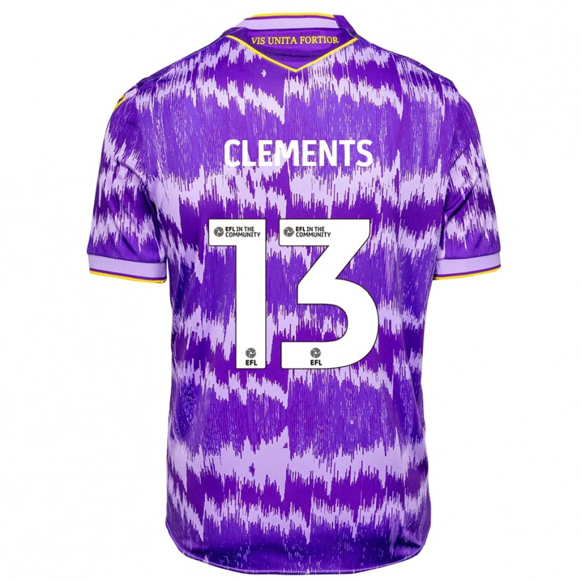 Danxen Niño Camiseta Daisy Clements #13 Púrpura Amarillo 2ª Equipación 2025/26 La Camisa México