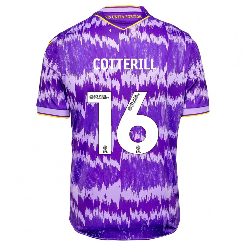 Danxen Niño Camiseta Alex Cotterill #16 Púrpura Amarillo 2ª Equipación 2025/26 La Camisa México