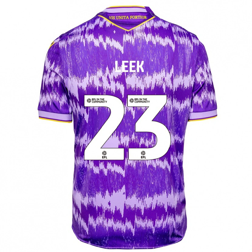 Danxen Niño Camiseta Ellie Leek #23 Púrpura Amarillo 2ª Equipación 2025/26 La Camisa México