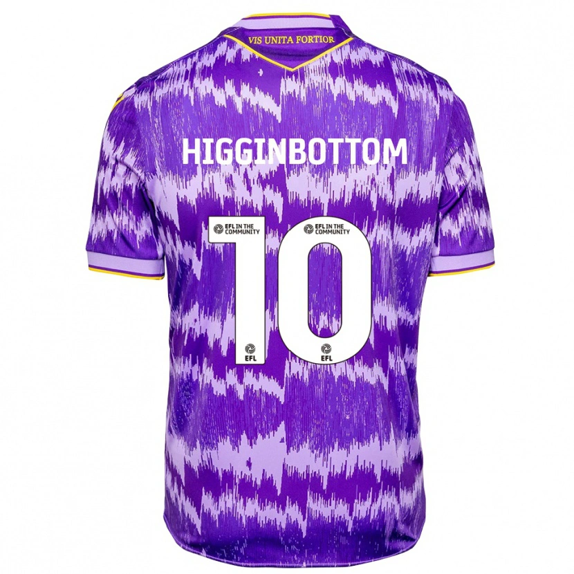 Danxen Niño Camiseta Alice Higginbottom #10 Púrpura Amarillo 2ª Equipación 2025/26 La Camisa México
