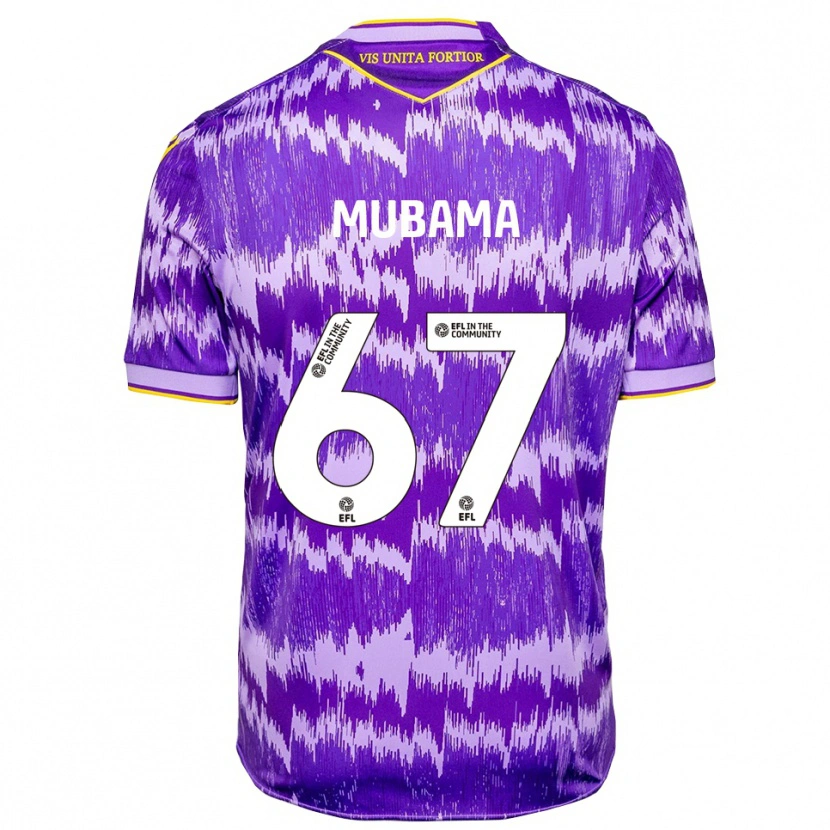 Danxen Niño Camiseta Divin Mubama #67 Púrpura Amarillo 2ª Equipación 2025/26 La Camisa México