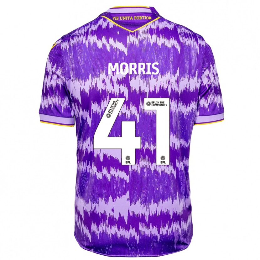 Danxen Niño Camiseta Scott Morris #41 Púrpura Amarillo 2ª Equipación 2025/26 La Camisa México