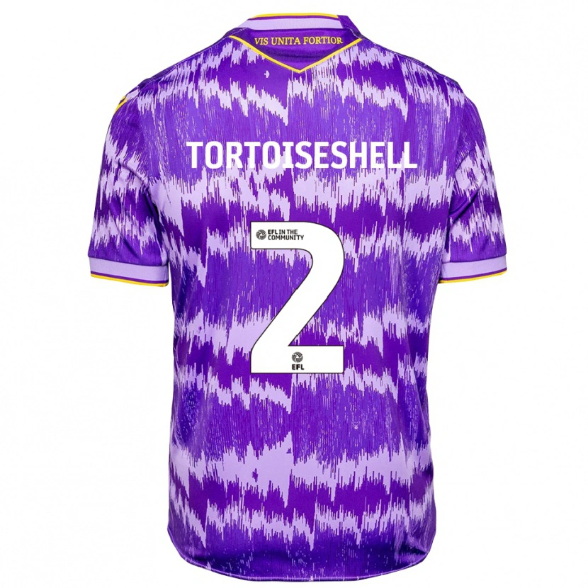 Danxen Niño Camiseta Jensen Tortoishell #2 Púrpura Amarillo 2ª Equipación 2025/26 La Camisa México