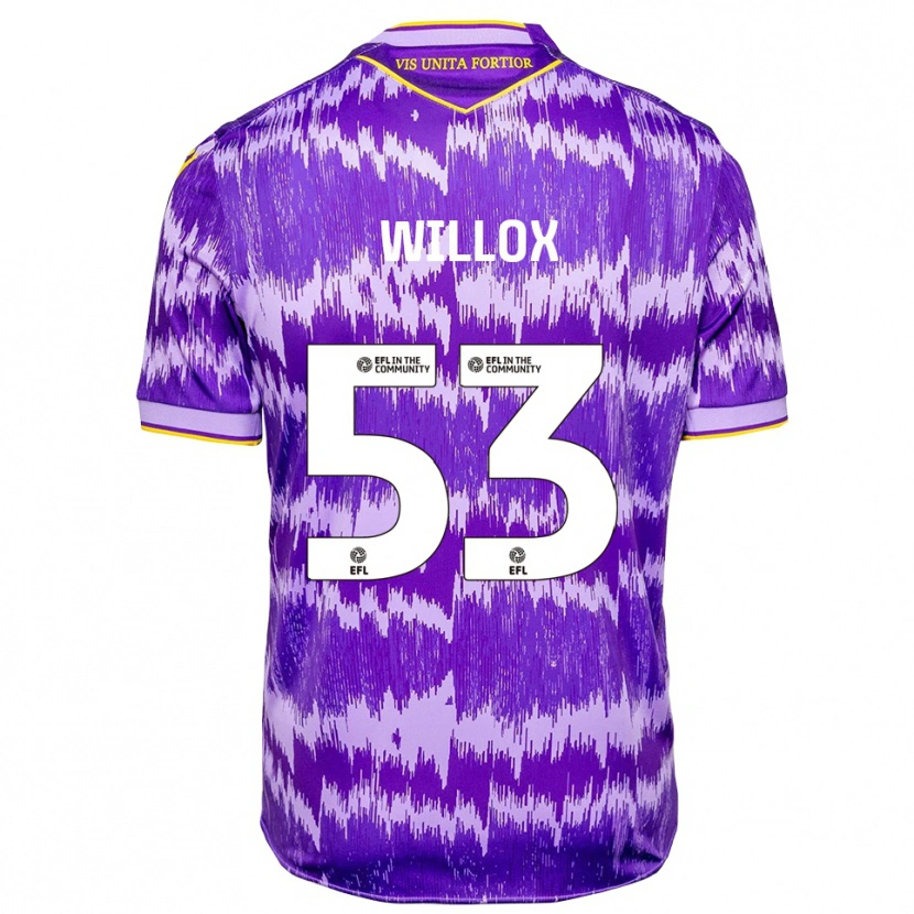 Danxen Niño Camiseta Kieron Willox #53 Púrpura Amarillo 2ª Equipación 2025/26 La Camisa México