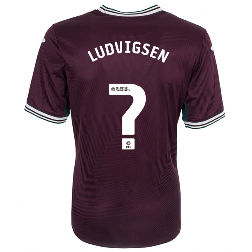Danxen Niño Camiseta Kai Ludvigsen #0 Rojo Óxido Blanco 2ª Equipación 2025/26 La Camisa México