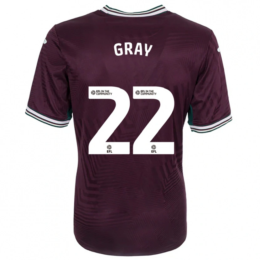 Danxen Niño Camiseta Harvey Gray #22 Rojo Óxido Blanco 2ª Equipación 2025/26 La Camisa México