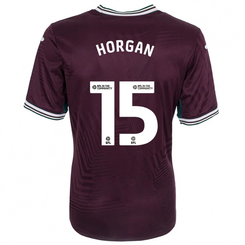 Danxen Niño Camiseta Gwenan Horgan #15 Rojo Óxido Blanco 2ª Equipación 2025/26 La Camisa México