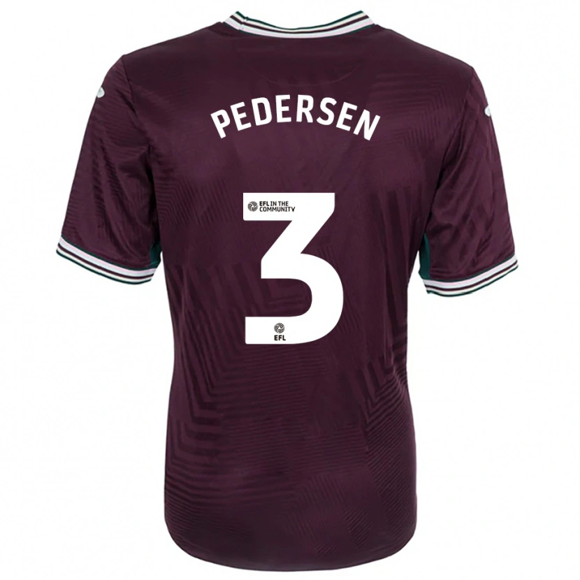 Danxen Niño Camiseta Kristian Pedersen #3 Rojo Óxido Blanco 2ª Equipación 2025/26 La Camisa México