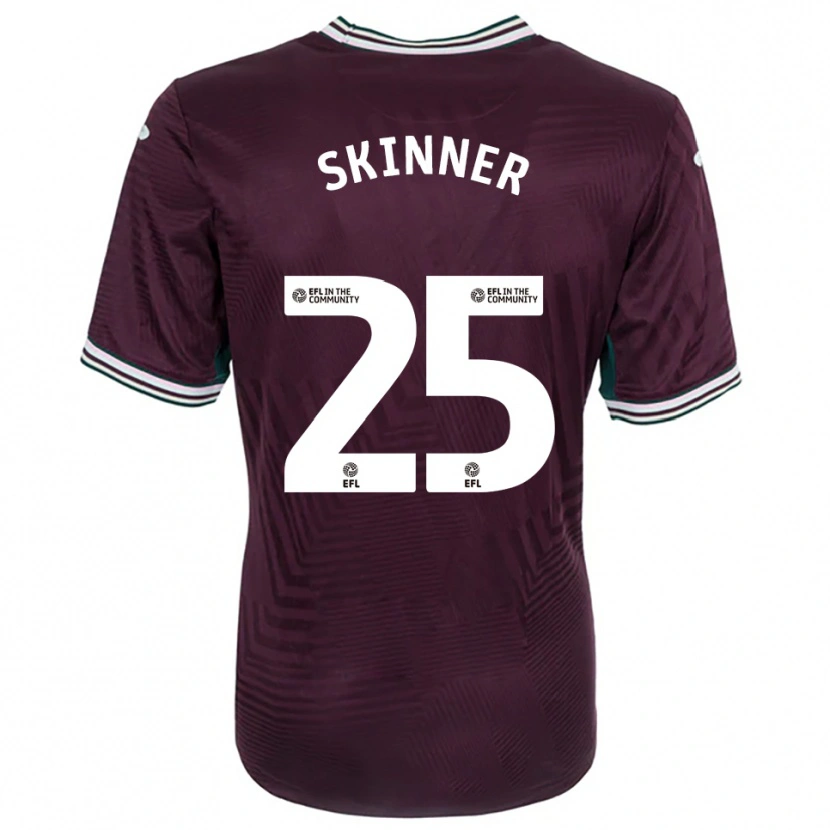 Danxen Niño Camiseta Claire Skinner #25 Rojo Óxido Blanco 2ª Equipación 2025/26 La Camisa México