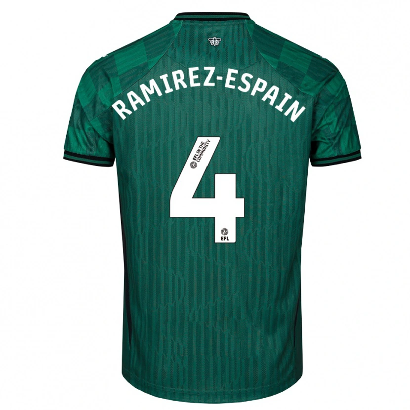 Danxen Niño Camiseta Leo Ramirez-Espain #4 Verde Negro 2ª Equipación 2025/26 La Camisa México