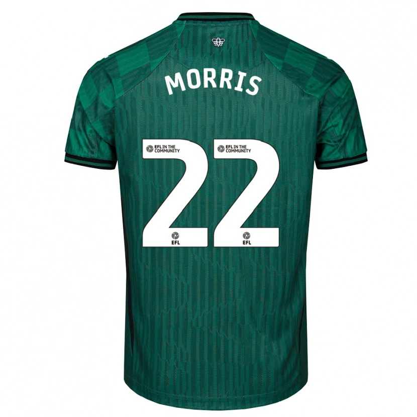 Danxen Niño Camiseta James Morris #22 Verde Negro 2ª Equipación 2025/26 La Camisa México
