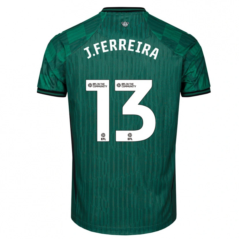 Danxen Niño Camiseta João Ferreira #13 Verde Negro 2ª Equipación 2025/26 La Camisa México