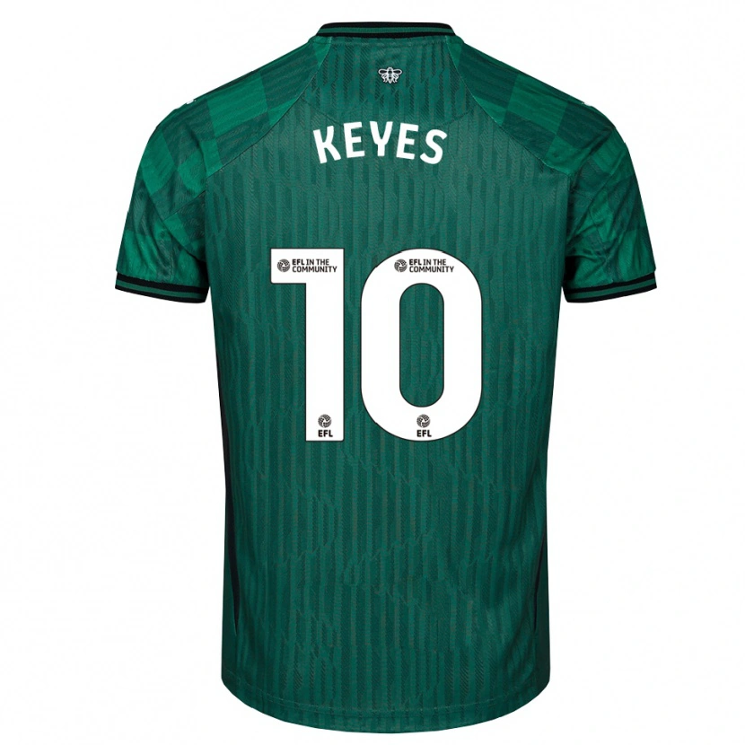 Danxen Niño Camiseta Josh Keyes #10 Verde Negro 2ª Equipación 2025/26 La Camisa México