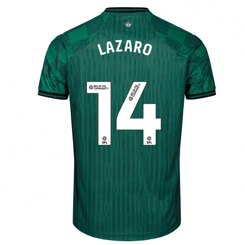 Danxen Niño Camiseta Maia Lazaro #14 Verde Negro 2ª Equipación 2025/26 La Camisa México