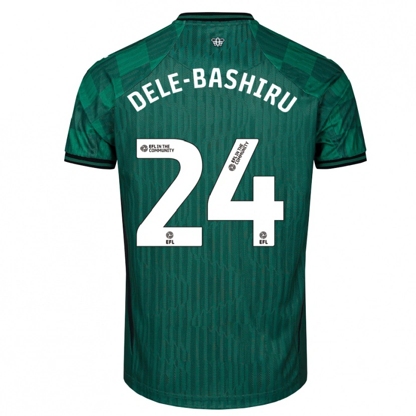 Danxen Niño Camiseta Tom Dele-Bashiru #24 Verde Negro 2ª Equipación 2025/26 La Camisa México