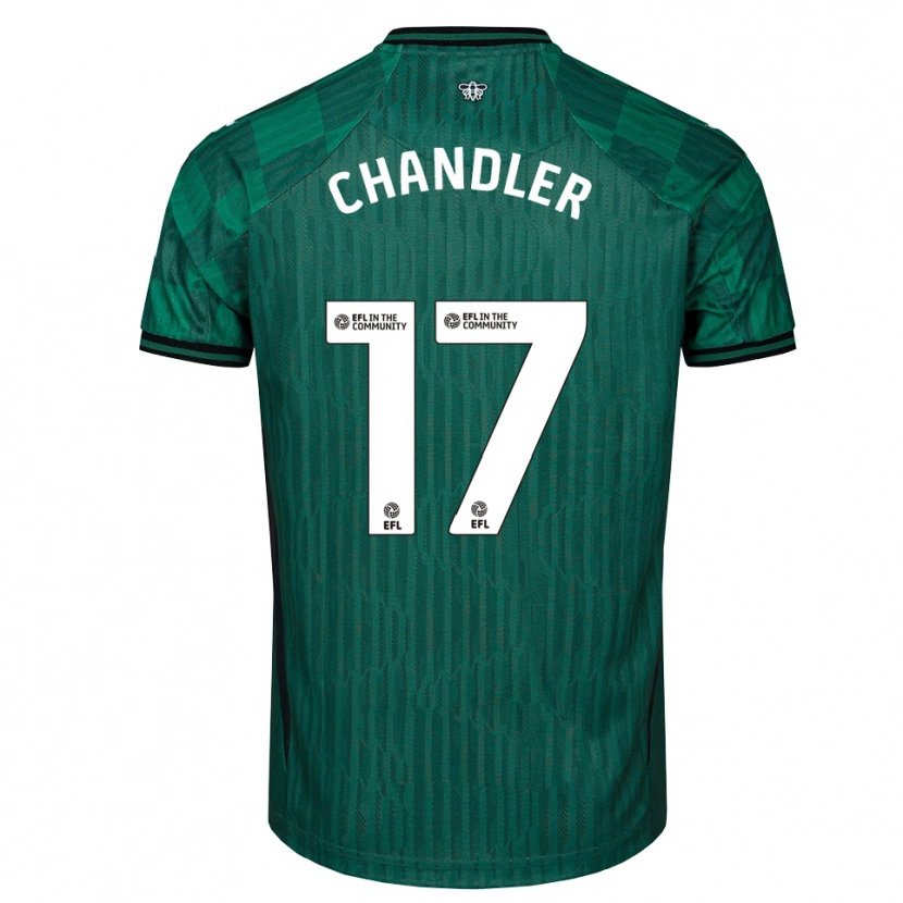 Danxen Niño Camiseta Megan Chandler #17 Verde Negro 2ª Equipación 2025/26 La Camisa México