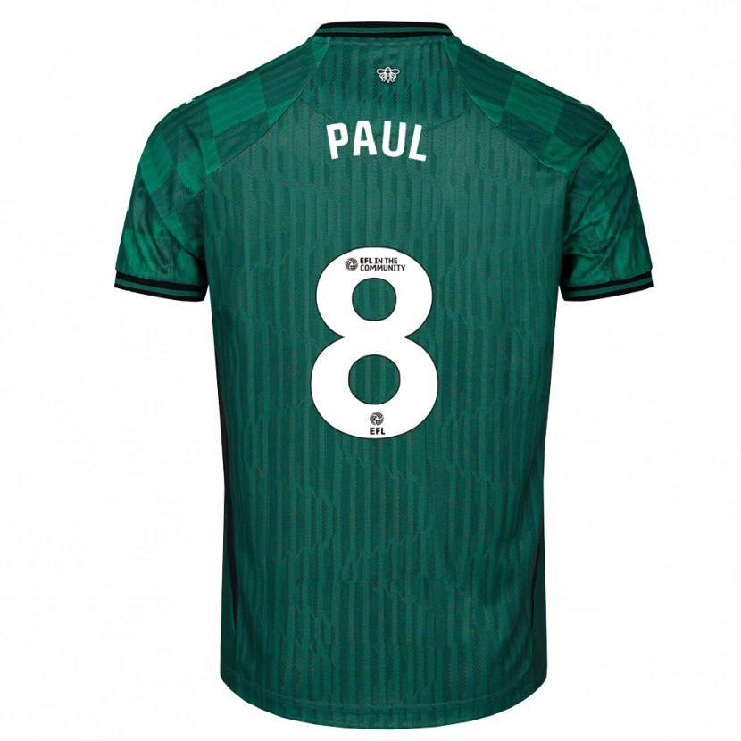 Danxen Niño Camiseta Lachante Paul #8 Verde Negro 2ª Equipación 2025/26 La Camisa México