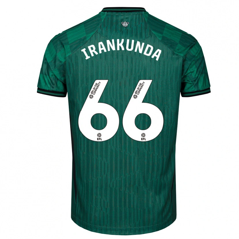 Danxen Niño Camiseta Nestory Irankunda #66 Verde Negro 2ª Equipación 2025/26 La Camisa México