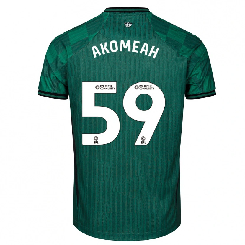 Danxen Niño Camiseta Travis Akomeah #59 Verde Negro 2ª Equipación 2025/26 La Camisa México
