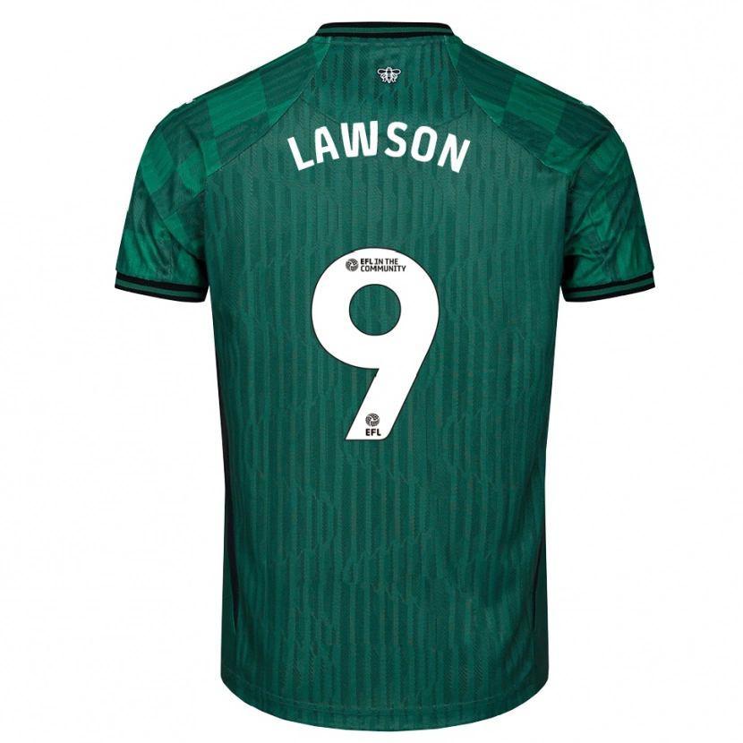 Danxen Niño Camiseta Jonathan Lawson #9 Verde Negro 2ª Equipación 2025/26 La Camisa México