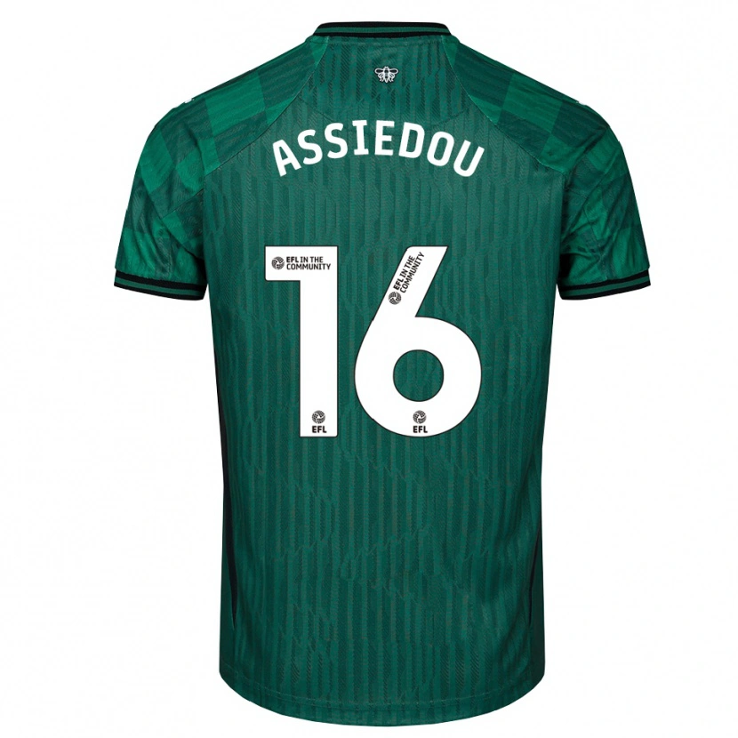 Danxen Niño Camiseta Bentley Assiedou #16 Verde Negro 2ª Equipación 2025/26 La Camisa México