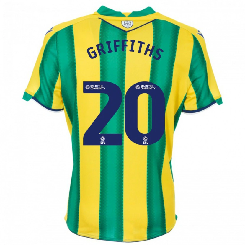 Danxen Niño Camiseta Josh Griffiths #20 Amarillo Verde 2ª Equipación 2025/26 La Camisa México