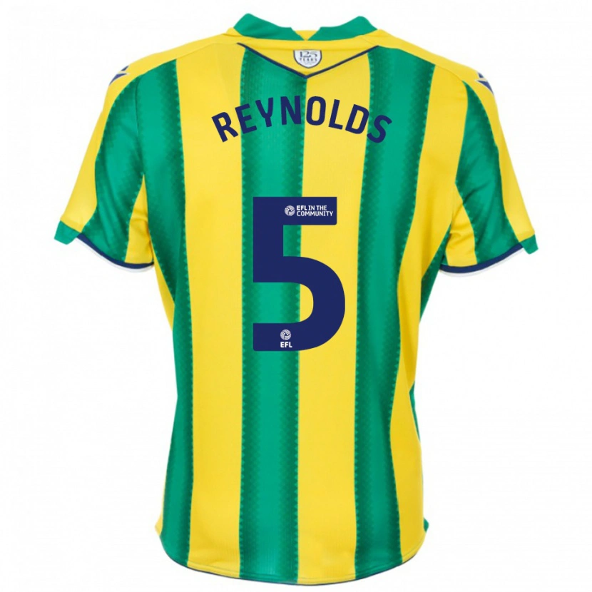 Danxen Niño Camiseta Taylor Reynolds #5 Amarillo Verde 2ª Equipación 2025/26 La Camisa México
