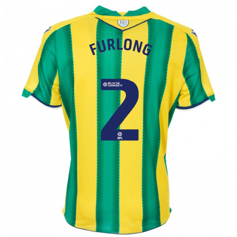 Danxen Niño Camiseta Darnell Furlong #2 Amarillo Verde 2ª Equipación 2025/26 La Camisa México