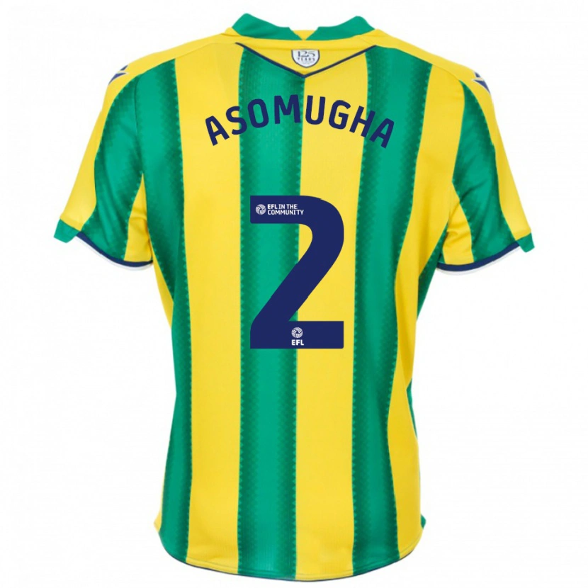 Danxen Niño Camiseta Joel Asomugha #2 Amarillo Verde 2ª Equipación 2025/26 La Camisa México