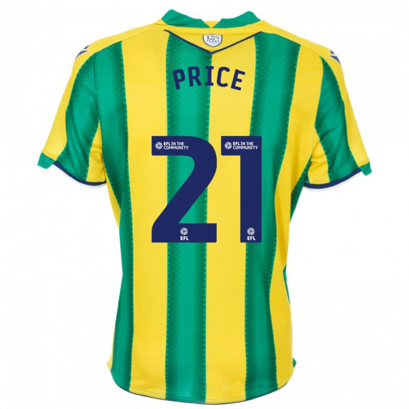 Danxen Niño Camiseta Isaac Price #21 Amarillo Verde 2ª Equipación 2025/26 La Camisa México