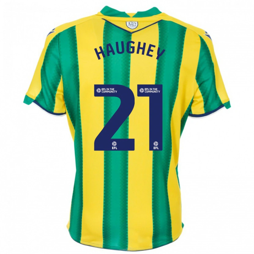 Danxen Niño Camiseta Ella Haughey #21 Amarillo Verde 2ª Equipación 2025/26 La Camisa México