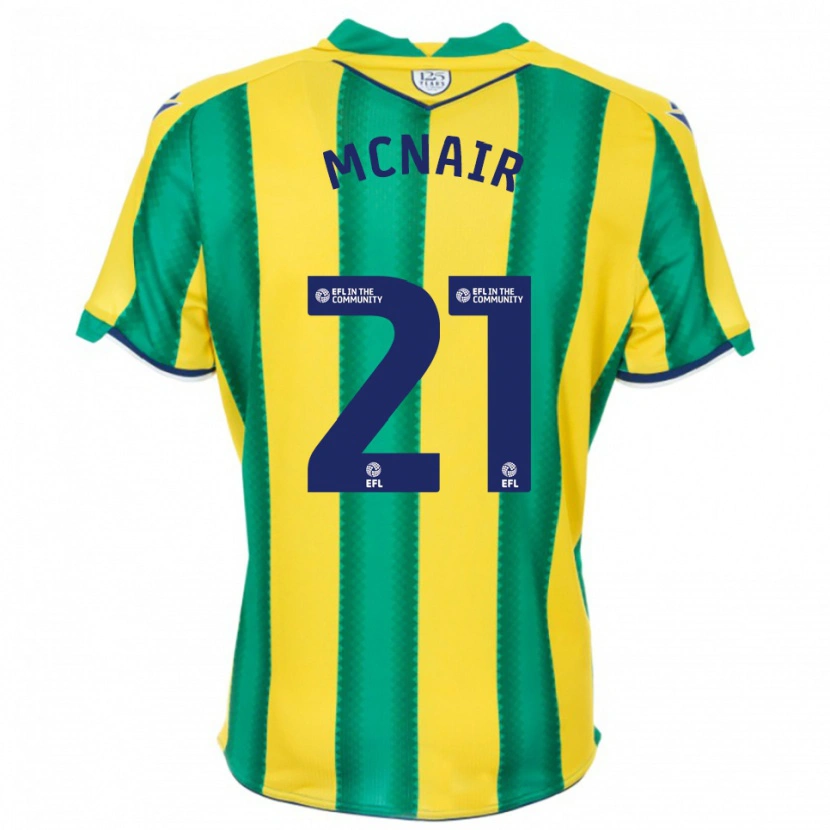 Danxen Niño Camiseta Paddy Mcnair #21 Amarillo Verde 2ª Equipación 2025/26 La Camisa México