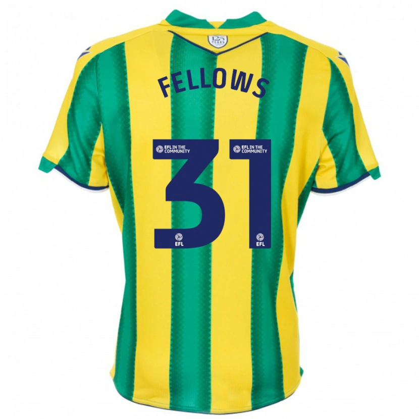Danxen Niño Camiseta Tom Fellows #31 Amarillo Verde 2ª Equipación 2025/26 La Camisa México
