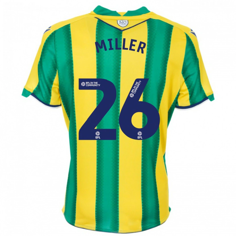 Danxen Niño Camiseta Nna Miller #26 Amarillo Verde 2ª Equipación 2025/26 La Camisa México