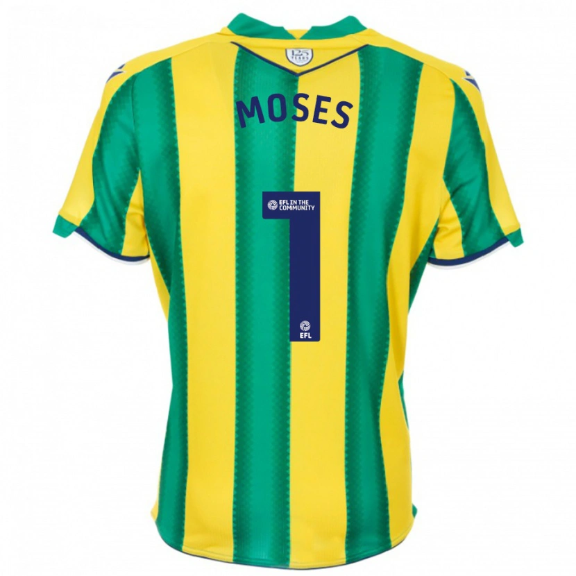 Danxen Niño Camiseta Maxwell Moses #1 Amarillo Verde 2ª Equipación 2025/26 La Camisa México