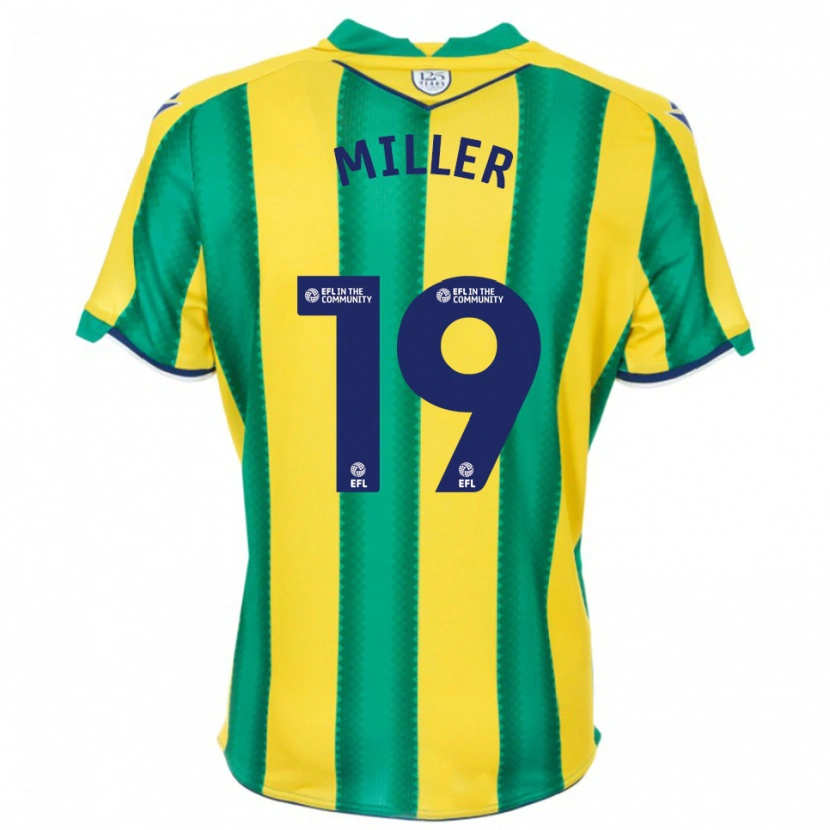 Danxen Niño Camiseta Ali Miller #19 Amarillo Verde 2ª Equipación 2025/26 La Camisa México