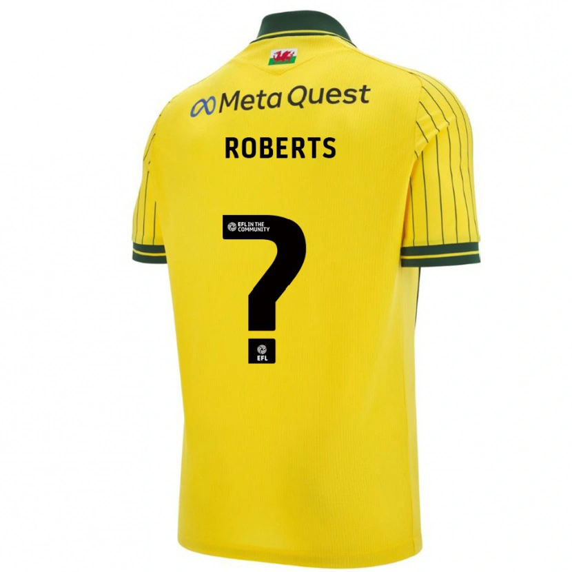 Danxen Niño Camiseta Hari Roberts #0 Amarillo Verde 2ª Equipación 2025/26 La Camisa México